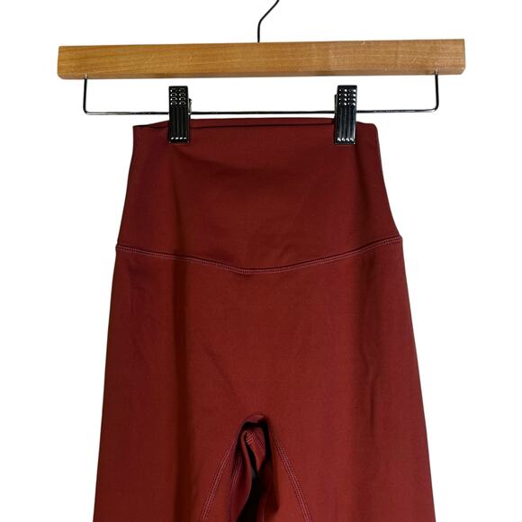 DYM Leggings Womens 2XS Burgundy High Rise Stretch Athleisure Yoga Pilates - Picture 2 of 5